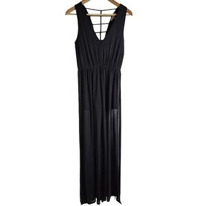 Black Sleeveless Maxi Dress